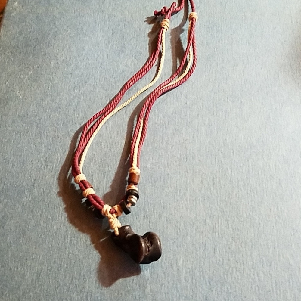Natural Beaded Adjustable Necklace Handmade